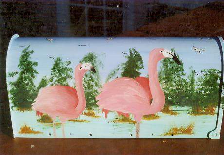 Pink Flamingo mailbox