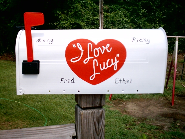 Item# 005 I Love Lucy Mailbox. i love lucy. Item# 005 I Love Lucy Mailbox.